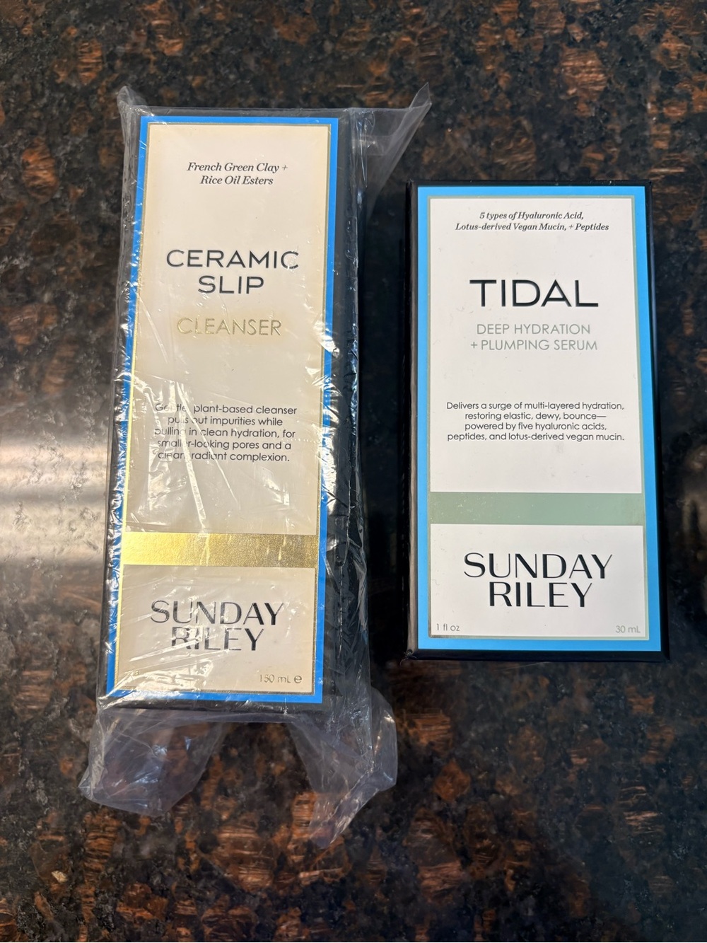 Sunday Riley Ceramic Slip Cleanser & Tidal Serum Duo NIB
